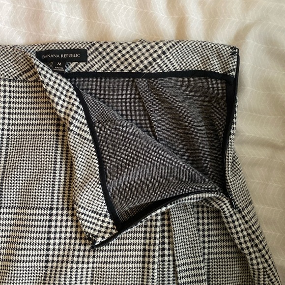Banana Republic Women’s Black and White Plaid Midi Wrap Skirt Size US M - Picture 7 of 7